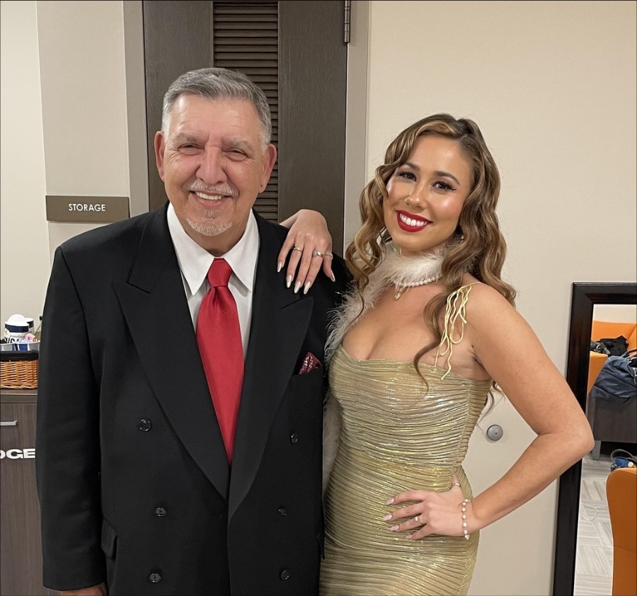 Joe Magnetico with Haley Reinhart backstage